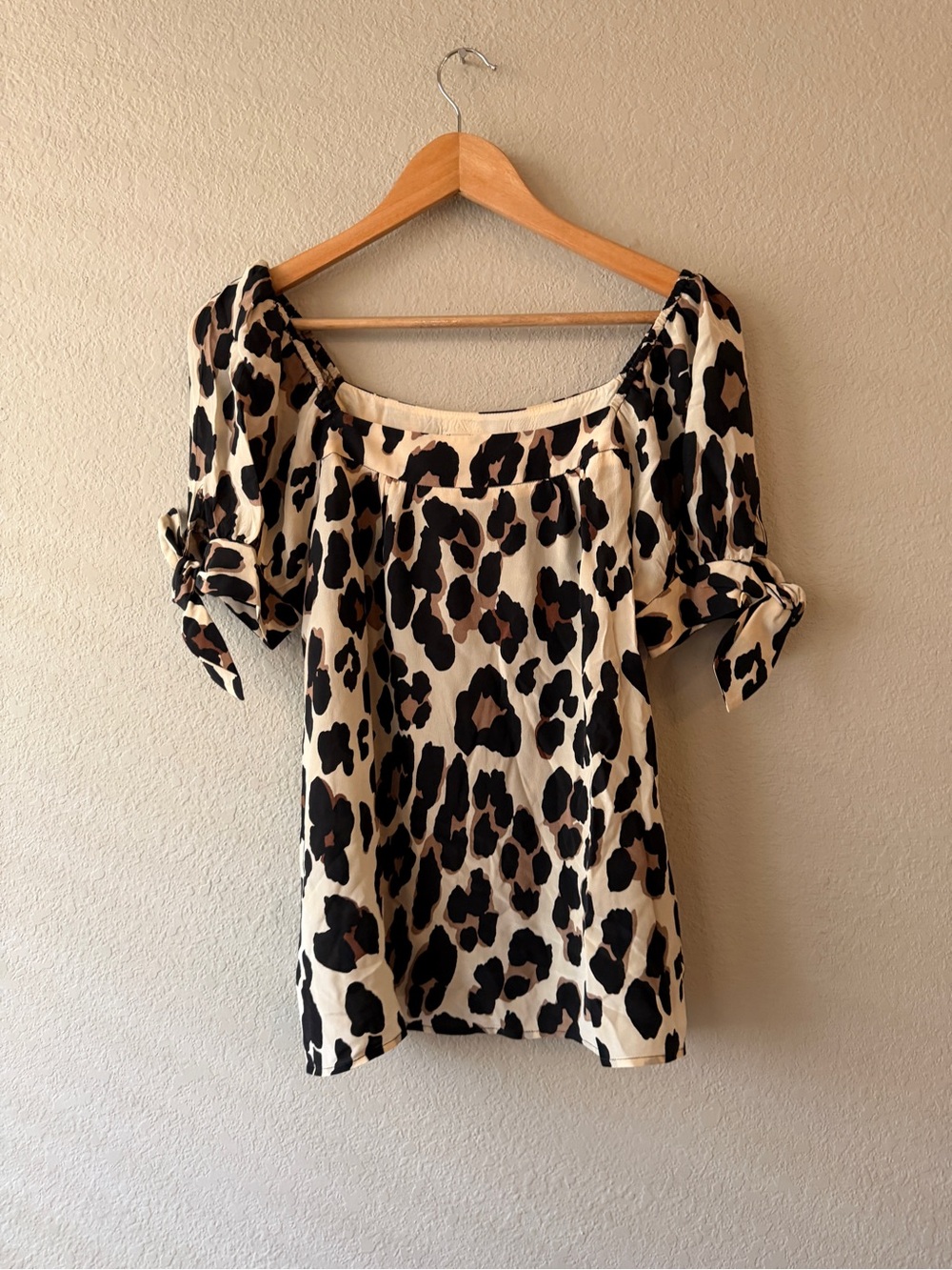 Nanette Lepore Silk Leopard Print Off-Shoulder Women's Top